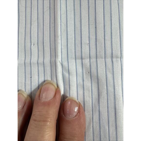 Bill Blass Easy Care Men’s Pinstripe 100% Cotton Long Sleeve Button Up 2XL - Picture 7 of 9